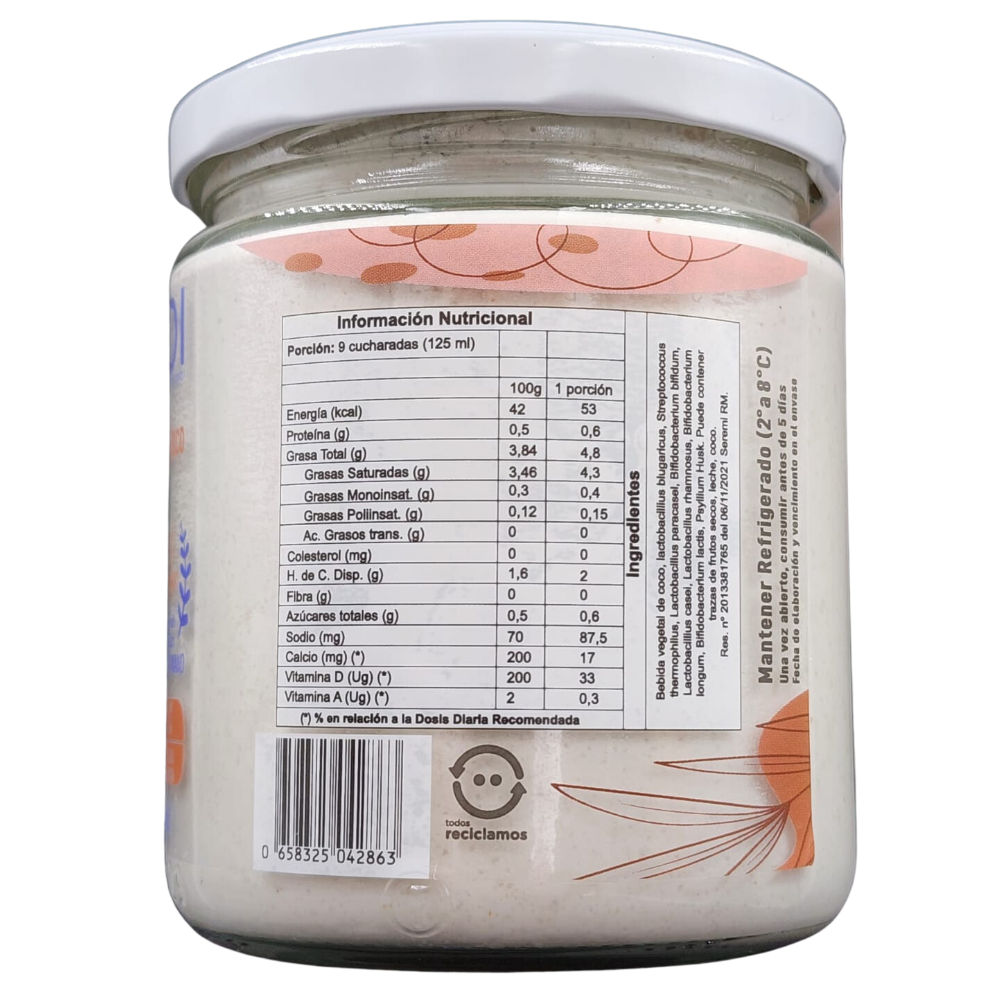 Yogurt Cremoso de Coco 450Grs.