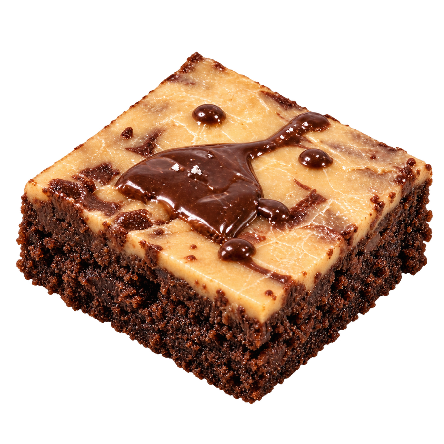 Tarta Brownie Salted Caramel Ganache — imagen sin fondo